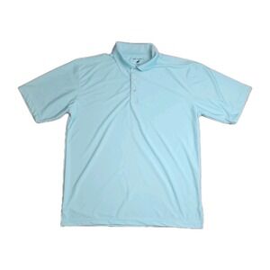 Men's Horn Legend  Performance Luxury Polo Golf Shirt Blue L